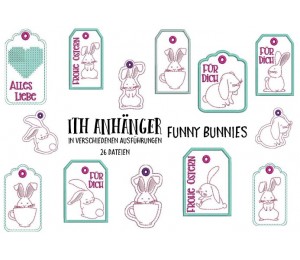 ITH Stickserie - Funny Bunnies Geschenkanhänger